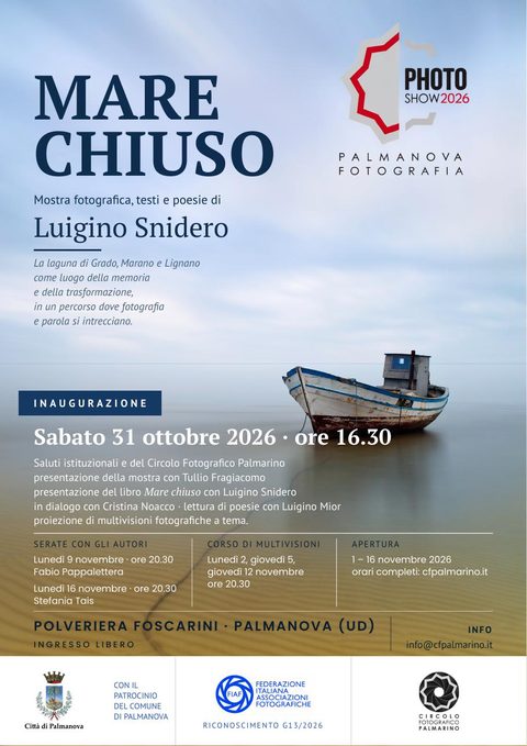 La locandina della mostra Mare chiuso